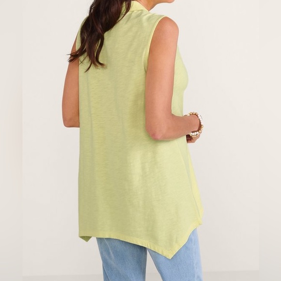 Soft Surroundings Danielle Button Sleeveless Tunic | Fresh Lemonade | Size Large - Picture 4 of 10